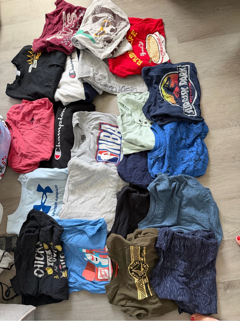 Assorted Kids Graphic T-Shirt - Blue/Gray/Red/Black - Unbranded/Mixed Brands